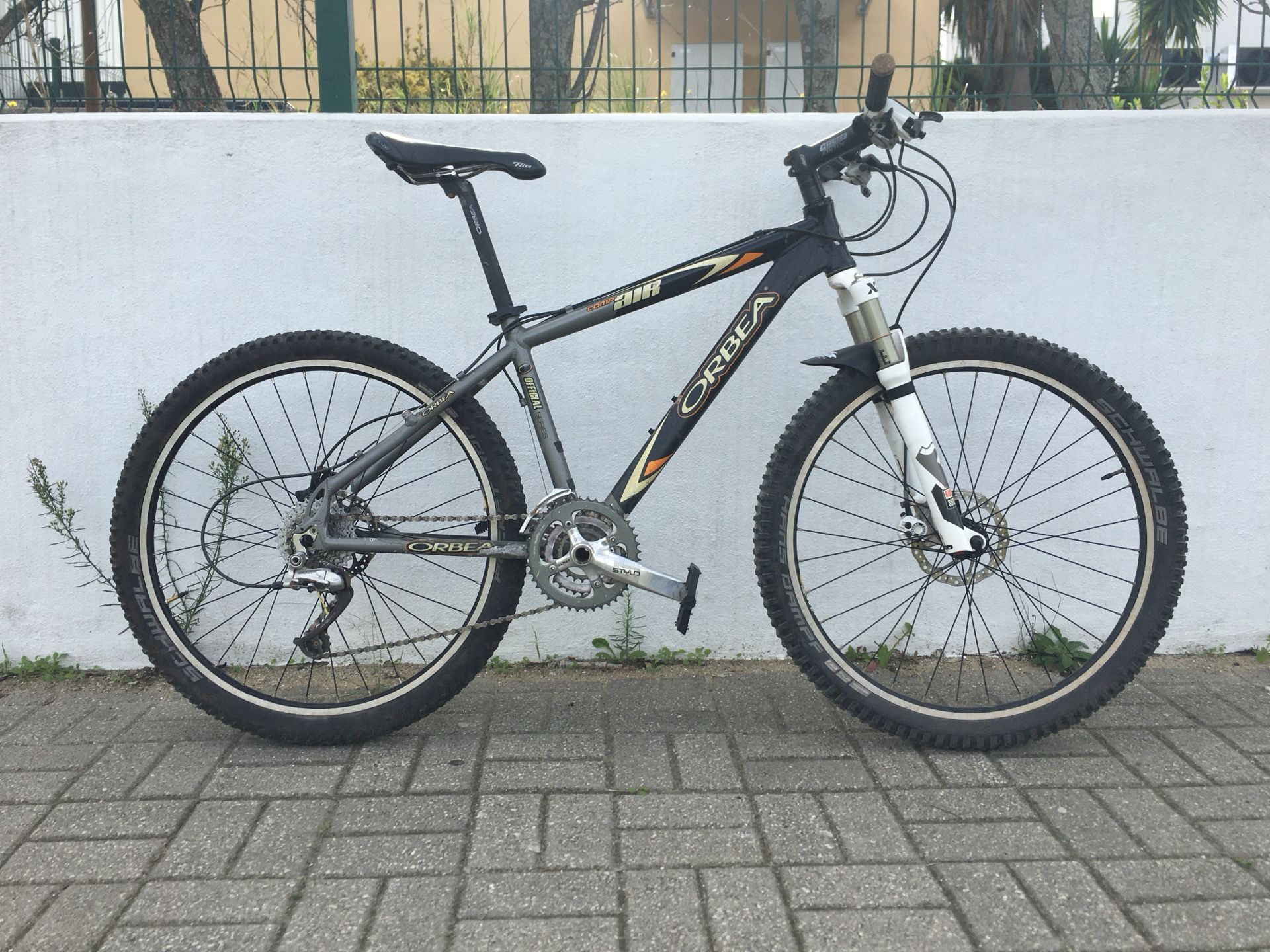 Photo of an Orbea CompAir bicycle, showing the drivetrain side